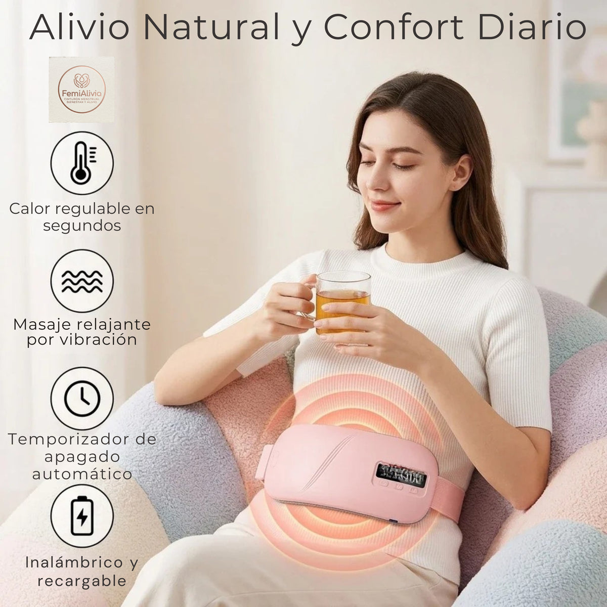Cinturón Menstrual Alivio Térmico