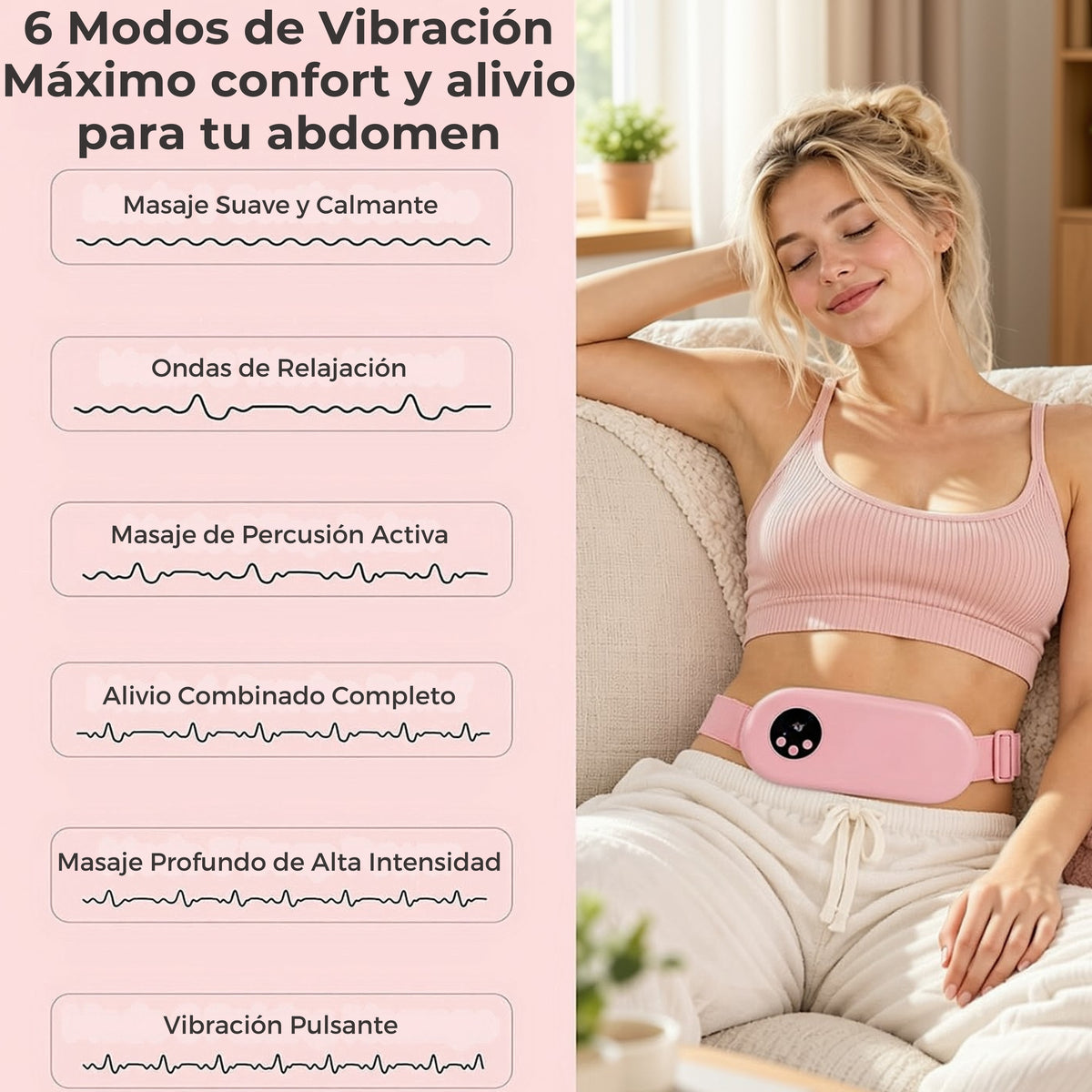 Cinturón Menstrual Alivio Térmico